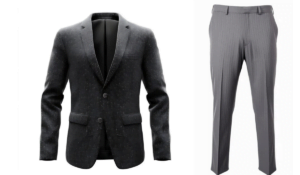 Charcoal Blazer With gray Pant