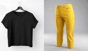 Black shirt with yellow trouser